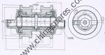 Каток опорный двубортный для бульдозера HBXG (SHEHWA) SD7